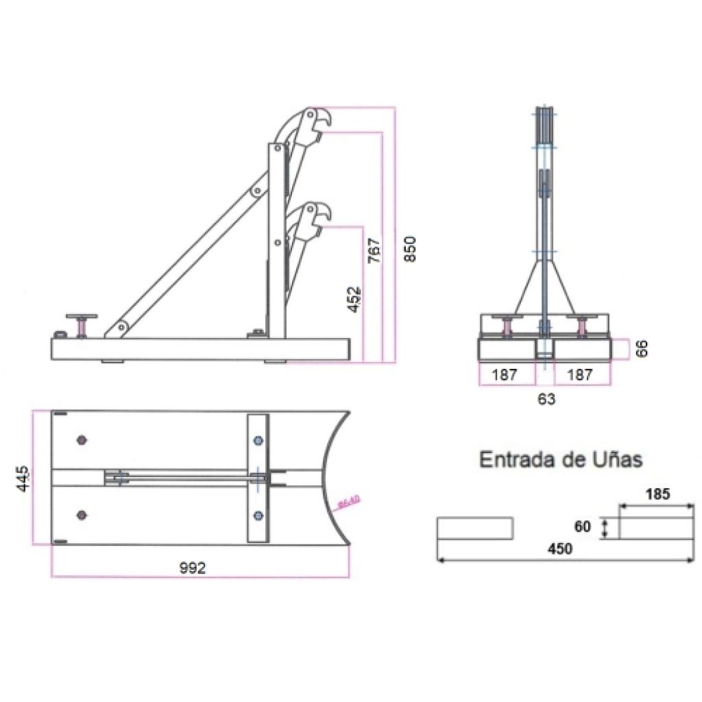 Implemento carretilla 1 bidón 3